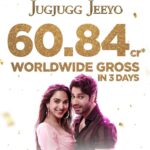 Kiara Advani Instagram – Dhamaka ji too much naach!!! 🥳 Thank you for the worldwide ❤️ #jugjuggjeeyo in theatre now!!!!