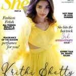 Krithi Shetty Instagram - The sensational actress Krithi Shetty ( @krithi.shetty_official ) graces our ( @she_india ) 3rd-anniversary issue cover in style. From working in commercial ads to breaking through the film industry, Krithi Shetty takes us through the journey of her life and the knack of making it big in the industry at such a young age. Affirming the importance of embracing your flaws & learning to love oneself, our youngest cover star has got wise words to inspire & motivate. On-Stands from 19th June 2022. . . Actress: @krithi.shetty_official Magazine: @she_india Founder: @its.manikandan Publication: @cherieamour.in Outfit: @geethikakanumilli Styled by: @ashwin_ash1 & @hassankhan_3 Hair: @venkymakeupstudio Makeup: @chaks_makeup Photographer: @portraits.by.sucharitharao PR: @rekha1210 & @donechannel1 . . #shebeauty #krithishetty #anniversary