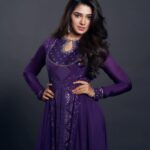 Krithi Shetty Instagram - I purple you 💜 • • Outfit:~ @issadesignerstudio Jewelry:~ @kalasha_finejewels Styled by:~ @ashwin_ash1 & @hassankhan_3 Asst by:~ @vid_vidya Hair:~ @venkatesh6089 Makeup:~ @sminkupofficial Clicked by:~ @eshaangirri