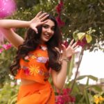Krithi Shetty Instagram - Happy holi 🧡 #holi #positivevibes • • • Outfit - @taavareclothing Jewellery - @spillthebead Styled by - @ashwin_ash1 & @rashmitathapa Asst by - @johnmarkgari Hair - @dreambrush_makeupstudio Make up - @chaks_makeup Shot by - @portraits.by.sucharitharao