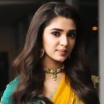 Krithi Shetty Instagram - Feeling soo thankful and blessed 🤞💞 thank you soo much for everything 🥰💫✨ • • Styled by:~ @raji.raaga09 Wearing:~ Thank you @bhargavikunam for these beautiful costumes, I absolutely loved your collection! It was very unique ✨ had a pleasing vibe and eccentric colour combination 🥰 Hair:~ @venkatesh6089 Jewellery:~ @flirtdiamond Picture credits:~ @ursvamsishekar