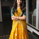 Krithi Shetty Instagram - Feeling soo thankful and blessed 🤞💞 thank you soo much for everything 🥰💫✨ • • Styled by:~ @raji.raaga09 Wearing:~ Thank you @bhargavikunam for these beautiful costumes, I absolutely loved your collection! It was very unique ✨ had a pleasing vibe and eccentric colour combination 🥰 Hair:~ @venkatesh6089 Jewellery:~ @flirtdiamond Picture credits:~ @ursvamsishekar