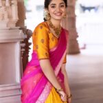Krithi Shetty Instagram – Happy Sankranthi from #nagalakshmi #bangarraju ✨
•
•

Outfit – @bhargavikunam 
Jewelry- @vegasri_goldanddiamonds 
Styled by – @ashwin_ash1 & @hassankhan_3 
Asst by – @vid_vidya 
Hair – @hairbyvenky 
Make up – @chaks_makeup 
Shot by – @shareefnandyala