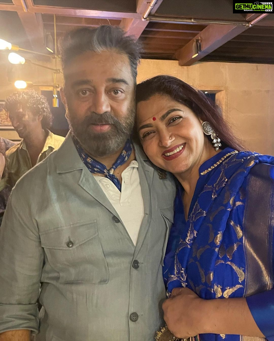 Kushboo Instagram - Believe in yourself. Believe in your instincts. Believe in your talent. One man who defies the norms of the world, trusts his talent, worships his work and walks head held high, no matter what, and succeeds on his terms. My Hero. My Friend. ❤️❤️❤️ #Vikram @ikamalhaasan
