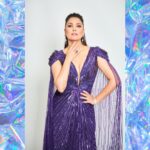 Lara Dutta Instagram - About last night 💜💜💜 #IIFA Gown: @gavinmiguelofficial Jewellery: @karishma.joolry 📸 : @bobbysahotra Styling: @eshaamiin1 Hair : @clarabellesaldanha HMU: @zeromakeupofficial