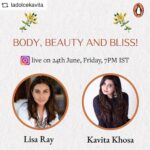 Lisa Ray Instagram – APOLOGIES: due to technical issues I couldn’t join @ladolcekavita for the IG live yesterday. However Kavita can hold her own on all topics related to Ayurveda, Holidtic wellness and conscious beauty. Pick up a copy of BEAUTY UNBOTTLED to bring ritual as remedy and incorporate ancestral wisdom back  into your everyday life 🙏🏼

REPOST @ladolcekavita with @get__repost__app  TONIGHT, we are going LIVE😍✨
I will be taking over the @penguinindia Instagram handle to go live with Lisa Ray @lisaraniray at 7 pm IST🤩

Lisa has written the foreword for BEAUTY UNBOTTLED, which is now ranked 4 on Amazon🥰
Lisa is an actor, writer, activist and a poet.

“This conscious beauty bible represents—in my mind—ritual as remedy for the 21st century. Approach this as you would a space for self-care, a well of self-discovery, an opportunity to make the lived details of life more aesthetically pleasing, more coherent, more fun.”
– Lisa Ray

Thank you @lisaraniray for your beautiful words in the foreword🥰

Tune in for a fun, interactive talk and learn about Ayurveda, Kavita’s and Lisa’s experiences in beauty, health and wellness🌿✨🌺

BEAUTY UNBOTLLED is a guide and self-help book which debunks many a modern myth, delving into the science of skincare while honouring time tested, traditional recipes🙌🏻✨

#purearth #purearthhk #beautyunbottled #abeauty #kavitakhosa #lisaray #author #authorsofinstagram #ayurveda #selflove #selfcare #beauty #wellness #diyskincare #iglive #indianauthors #makeinindia #repostios #repostw10