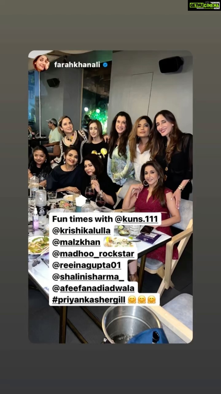 Madhoo Instagram - #yummyyummy #soulsisters 💜💜💜💜💜💜🌈