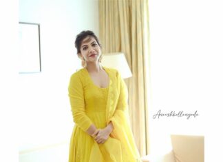 Madonna Sebastian Instagram - When all the other colours don’t feel enough, turn to yellow and shine your light:))))💛💛💛💛💛 Styled by @niru05_raghupathy Jewellery:-@kushalsfashionjewellery Outfit:- @labelearthen @nabel_marketer @surya_ishaan Glowup✨ @aneeshkollengodeak photography📸 #shinebright #yellow #indiangirls #indianfashion