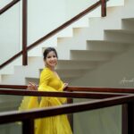 Madonna Sebastian Instagram - Turn it up a notch isn’t it??! 💛🙈 Styled by @niru05_raghupathy Jewellery:-@kushalsfashionjewellery Outfit:- @labelearthen @nabel_marketer @surya_ishaan Glowup✨ @aneeshkollengodeak photography📸 #shinebright #yellow #indiangirls #indianfashion