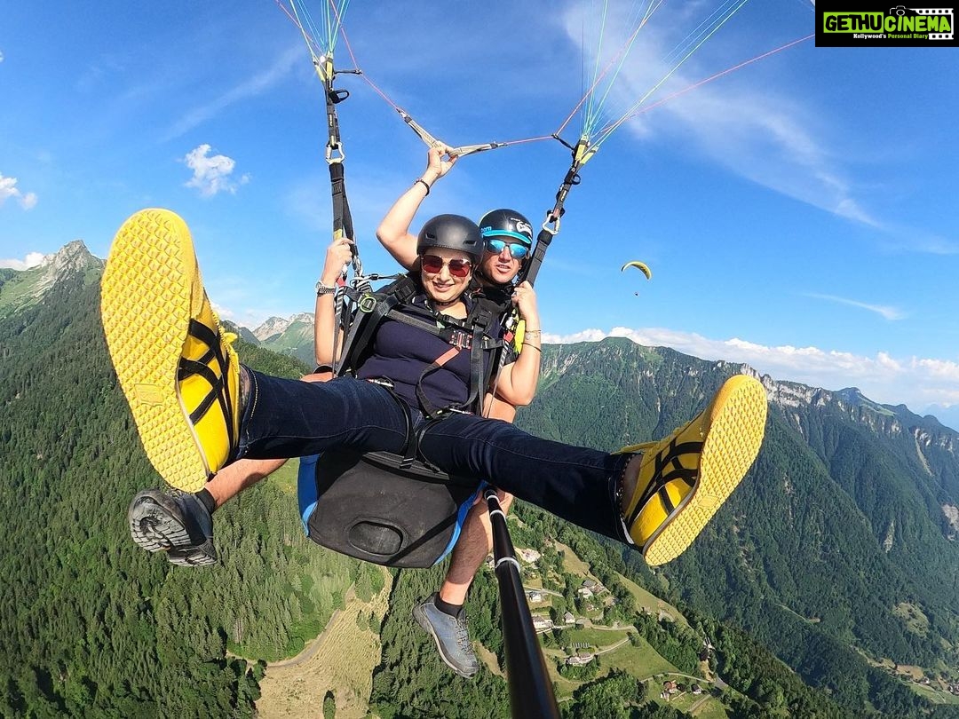 Malavika Instagram - And then there is the whole world at your feet 😍 Montreaux, Swiss Alps