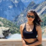 Malavika Mohanan Instagram – Spent an entire day doing the #MistTrail hike in Yosemite National Park🏞, this gorgeous trail is scattered with breathtaking waterfalls, stunning view points, big old beautiful trees, cute squirrels 🐿, and the gorgeous rainbow I got to see was the cherry on top 🌈 Mist Trail, Yosemite National Park