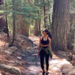 Malavika Mohanan Instagram - Spent an entire day doing the #MistTrail hike in Yosemite National Park🏞, this gorgeous trail is scattered with breathtaking waterfalls, stunning view points, big old beautiful trees, cute squirrels 🐿, and the gorgeous rainbow I got to see was the cherry on top 🌈 Mist Trail, Yosemite National Park