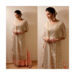 Malavika Mohanan Instagram - When in Chennai 🌸 For #petta promotions today ✨ . . Outfit @ritukumarhq Styled by @triparnam @theitembomb Makeup @makeupsaravana 📸 @aiishwarya_suresh Chennai, India
