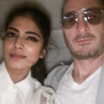 Malavika Mohanan Instagram - Black and white swans 🤓 Evening out with this incredible filmmaker! #darrenaronofsky Bastian