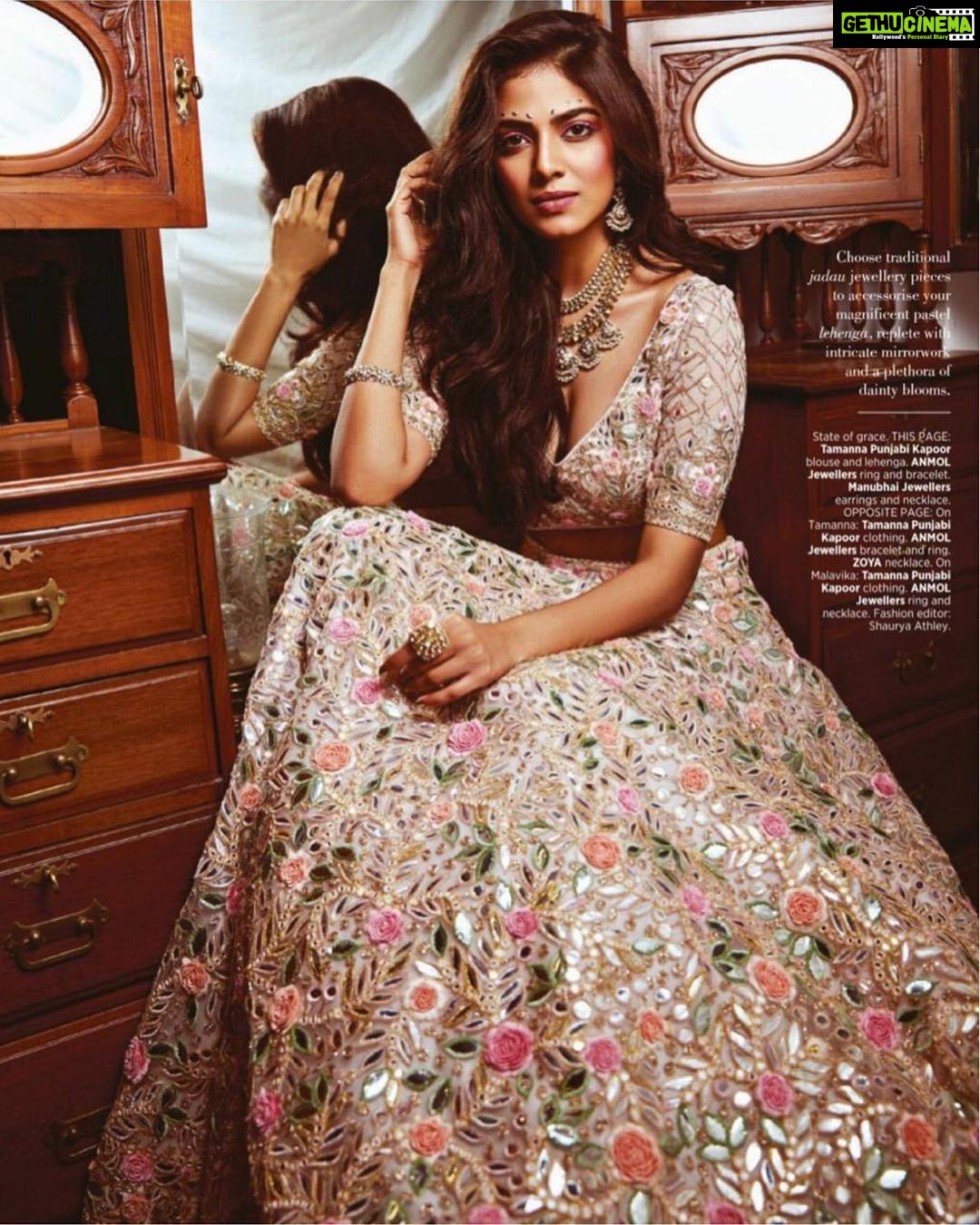 Malavika Mohanan Instagram - For Brides Today September '18 ✨ @bridestodayin . . 📸 @vijitgupta HMU @mehakoberoi Designer @tamannapunjabikapoor @theitembomb @dipublicrelations