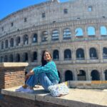 Malavika Mohanan Instagram – A magnificent colosseum & a happy Malu 🥰 Rome Colosseum, Italy