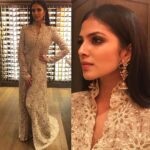 Malavika Mohanan Instagram - And some more pictures from last night ✨ Styled by @zeebamiraie ♥️ Wearing @anamikakhanna.in Jewelry by @minerali_store Hair and makeup by @beautybyg_thelook #beyondtheclouds #worldpremiere #londonfilmfestival #majidmajidi @namahpictures @zeestudiosofficial The May Fair, A Radisson Collection Hotel