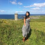 Malavika Mohanan Instagram - Thank you for this lovely dress @vajor ! Got the perfect, sunny, breezy day in Ireland to wear it! ♥️☀️⛰ Doolin