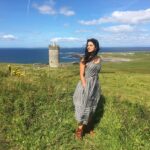 Malavika Mohanan Instagram – Thank you for this lovely dress @vajor ! Got the perfect, sunny, breezy day in Ireland to wear it! ♥️☀️⛰ Doolin