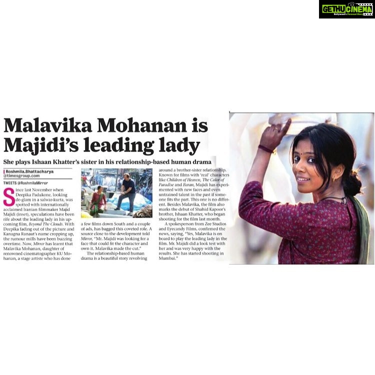 Malavika Mohanan Instagram - Because a lot of people are still asking me, so yes, I am working with THE Majid Majidi :D #majidmajidi #icanhappilydienow #myweekwasbetterthanyours