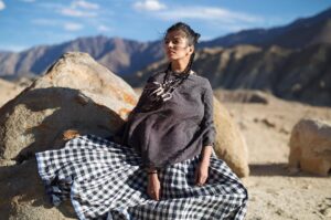 Malavika Mohanan Instagram - Shot in the stunning Ladakh landscapes for 'Padmaja's Lakmé india fashion week photo series!