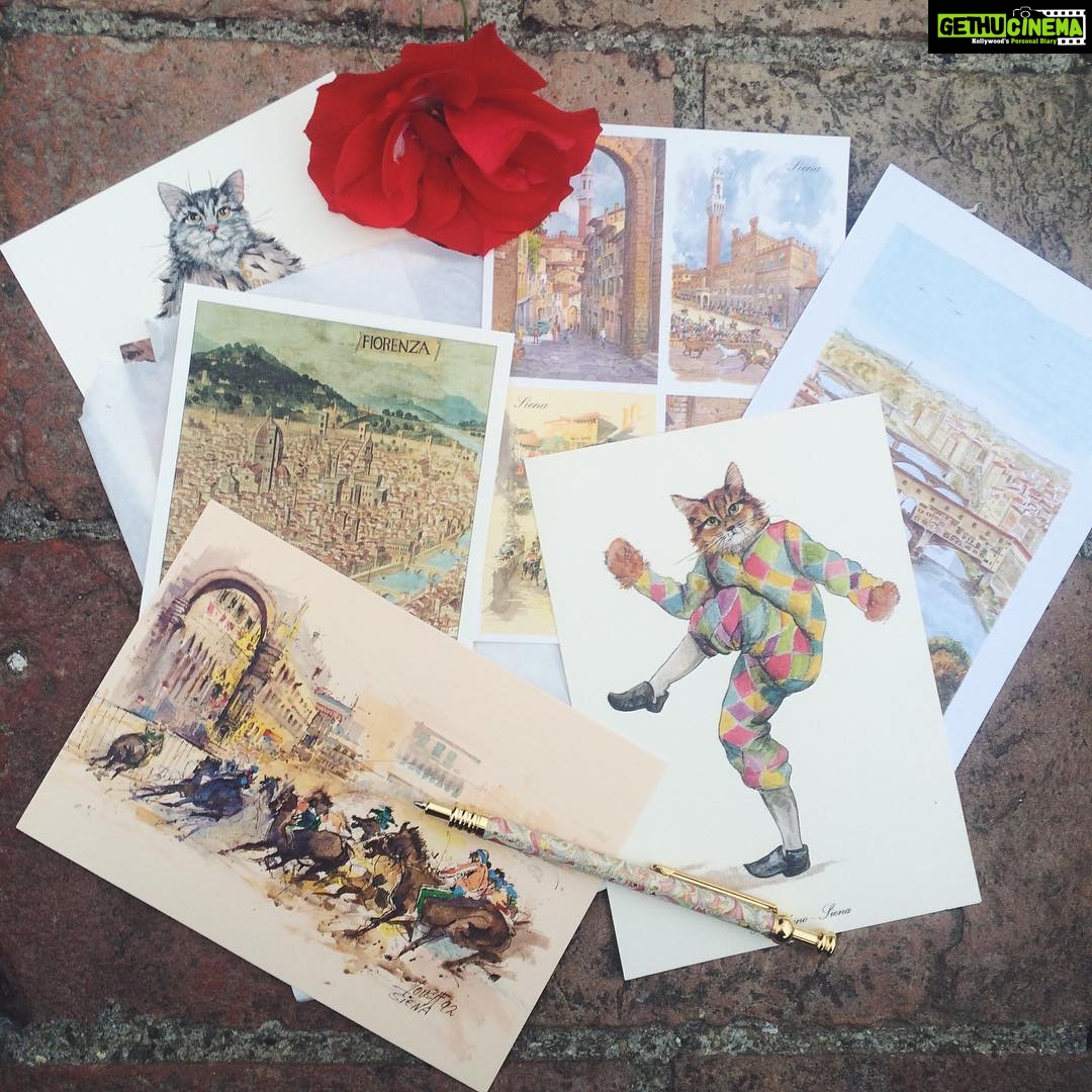 Malavika Mohanan Instagram - Postcards that were sent to India from Italy 💌