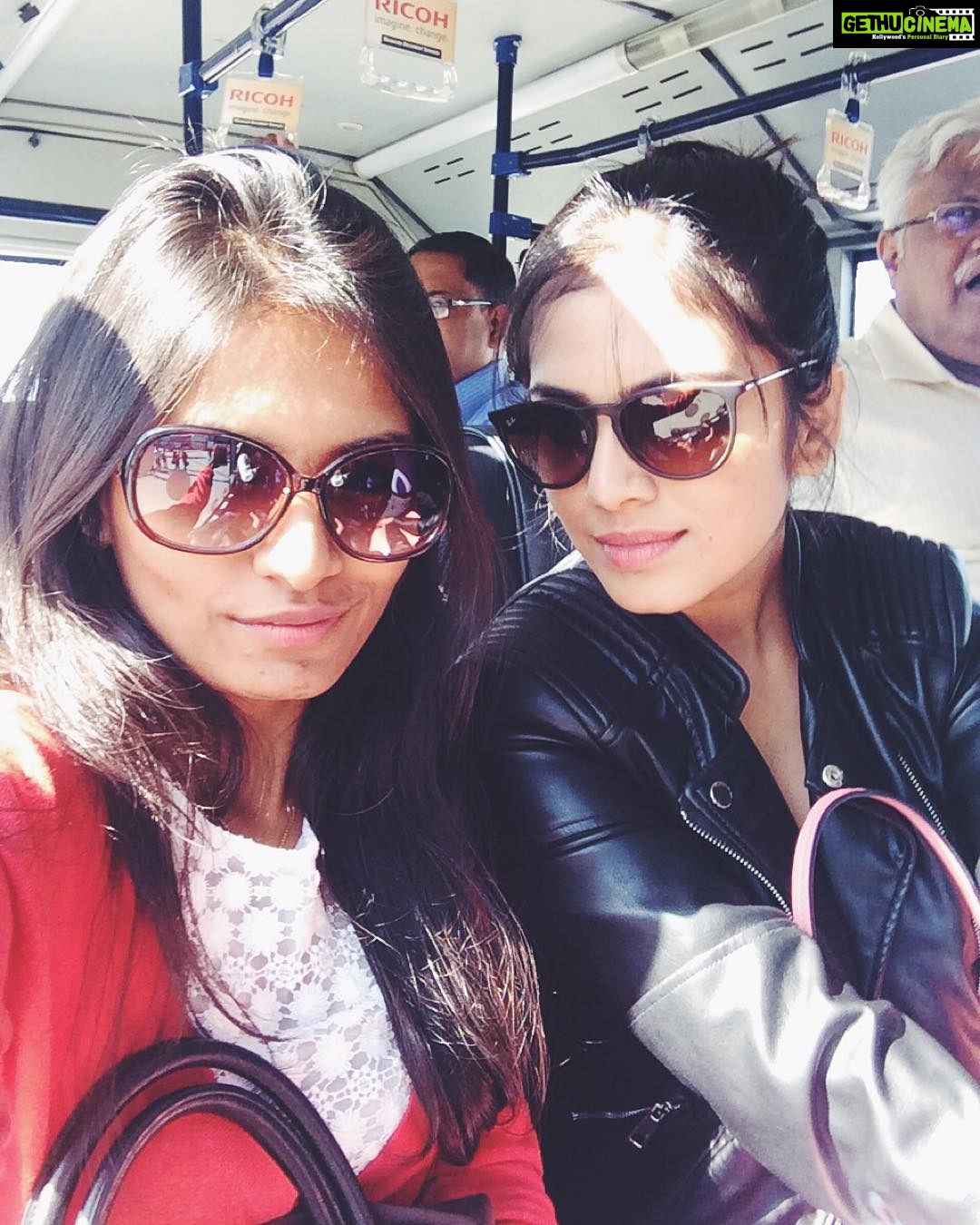 Malavika Mohanan Instagram - Happiness is when your friend tags along with you for outdoor shoot 😁 #girltrip #toomanymakeupconversations #braceyourselfforselfies Banglore Airport