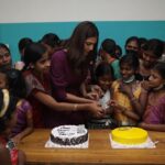 Malavika Mohanan Instagram - Women’s Day well spent! 🥰 Thought I’d share my time and my favourite food with a bunch of these little people today♥️ We cut cake, ate biriyani, they made me recite a couple of my dialogues from ‘Master’ & asked me to visit them every time I come to Chennai ☺️