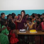 Malavika Mohanan Instagram - Women’s Day well spent! 🥰 Thought I’d share my time and my favourite food with a bunch of these little people today♥️ We cut cake, ate biriyani, they made me recite a couple of my dialogues from ‘Master’ & asked me to visit them every time I come to Chennai ☺️