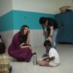 Malavika Mohanan Instagram - Women’s Day well spent! 🥰 Thought I’d share my time and my favourite food with a bunch of these little people today♥️ We cut cake, ate biriyani, they made me recite a couple of my dialogues from ‘Master’ & asked me to visit them every time I come to Chennai ☺️