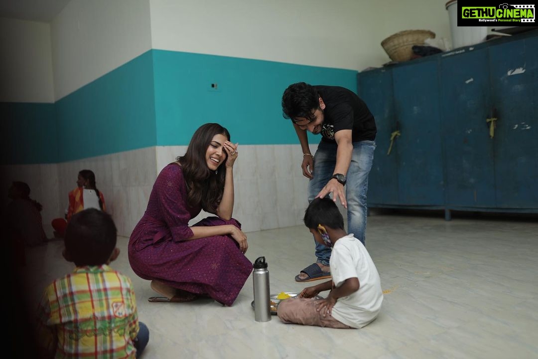 Malavika Mohanan Instagram - Women’s Day well spent! 🥰 Thought I’d share my time and my favourite food with a bunch of these little people today♥️ We cut cake, ate biriyani, they made me recite a couple of my dialogues from ‘Master’ & asked me to visit them every time I come to Chennai ☺️