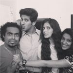 Malavika Mohanan Instagram - Life is pretty meaningless without goofy pictures. Fooling around with the co-stars on the sets of pattam pole. Fun times.