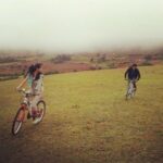 Malavika Mohanan Instagram – Le Dulquer & me. Cycling on the tricky ooty hilly terrain is not for the weak-hearted.