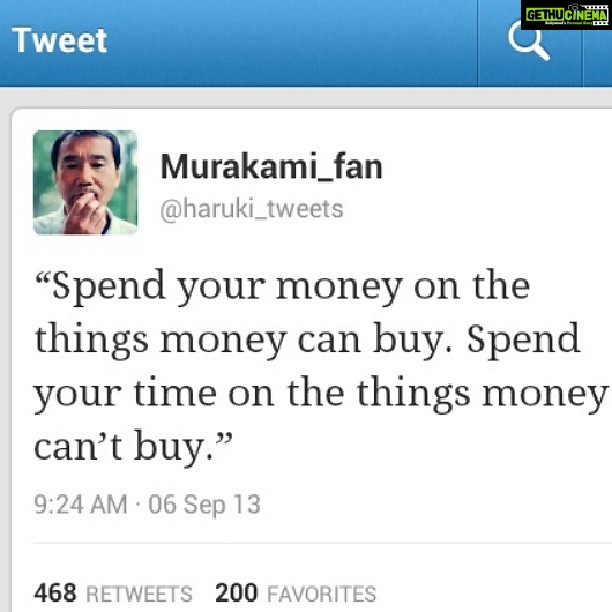 Malavika Mohanan Instagram - Murakami is the man.