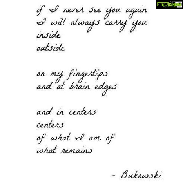 Malavika Mohanan Instagram - Bukowski.