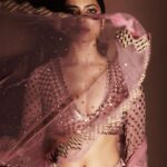 Malavika Mohanan Instagram - Put me in pink to make me feel pretty 🥰 Photographs @vaishnavpraveen Style @pranita.abhi Outfit @vvanivats Hair @arvindkumar_hair Makeup @makeupbyanighajain Public Relations @theitembomb Jewelry @anayah_jewellery