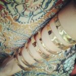 Malavika Mohanan Instagram - Picked up this gorgeous golden cuff from #colabacauseway recently. Such a delightful place for thrift lovers.