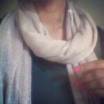 Malavika Mohanan Instagram - Wearing my metallic scarf today. #zara #scarf #ootd #instapic #olivegreen #instaoutfit