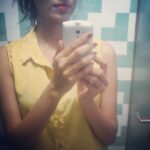 Malavika Mohanan Instagram - I'm not a big fan of yellow, but this shirt is sheer gorgeousness. #thrifted #yellow #Delhi #ootd # instaoutfit #instalove