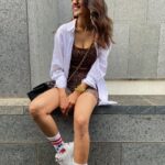 Malavika Mohanan Instagram - How can i not be smiley when there’s Snoopy on my feet? 🐶 🧦
