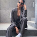 Malavika Mohanan Instagram - Some sartorial inspiration from Kamala Harris for the day- Pantsuit + Converse 👟 🤍 #ShoesOverHeelsAnyday