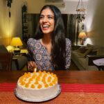 Malavika Mohanan Instagram - So overwhelmed by all the wishes and love! ♥️ Thank you to each and every one of you for making me feel so so special on my birthday! 🥰 And a big shoutout to @beenapoduval for the yummy yummy cake she bakes for me every year with so much love ♥️ Mothers truly are the best ♥️ P.S. We named this cake the ‘marigold’ cake because the icing my mom and dad did on it looked like little marigold flowers 🥰 🎂
