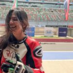 Malavika Mohanan Instagram – With all the pressure to learn “new skills” indoors, this is an appreciation post to learning new skills outdoors. 
Taking my love for bike riding a notch higher, last June I rode with some of the best riders at India’s first formula one track, the intimidating ‘Buddh international circuit’ in Noida. 🏍 I definitely couldn’t match their speed or their seamless navigations, having only ridden regular bikes my whole life, but I miss this day and I miss the insane but amazing adrenaline rush I felt here!

P.S. @the.mad.hair.scientist you gotta come along with me the next time so that my hair doesn’t look like this ever again when I take off my helmet 😅 Buddh International Circuit