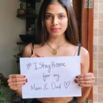 Malavika Mohanan Instagram - The health of my parents, my brother, my loved and close ones is my most important priority in life. Us being irresponsible and negligent puts them in danger of contracting harmful virusus. Stay indoors, be grateful and enjoy the precious family time which is otherwise so rarely spent during our usual hectic schedules. And be self-aware of how every little action of yours can affect the lives of tens of hundreds of people. Who do you stay home for? #staysafe #breakthechain #istayhomefor —> 👨‍👩‍👧 + 🧍🏻‍♂️(@adityamohanan who is stuck in London is being excessively missed right now)