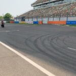 Malavika Mohanan Instagram - With all the pressure to learn “new skills” indoors, this is an appreciation post to learning new skills outdoors. Taking my love for bike riding a notch higher, last June I rode with some of the best riders at India’s first formula one track, the intimidating ‘Buddh international circuit’ in Noida. 🏍 I definitely couldn’t match their speed or their seamless navigations, having only ridden regular bikes my whole life, but I miss this day and I miss the insane but amazing adrenaline rush I felt here! P.S. @the.mad.hair.scientist you gotta come along with me the next time so that my hair doesn’t look like this ever again when I take off my helmet 😅 Buddh International Circuit