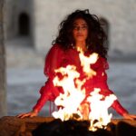 Malavika Mohanan Instagram - Fire priestess of the Fire temple of Baku 🔥 . . (In actuality: outtake from @bridestodayin Nov ‘19 issue😋 📸 @mvid ) Ateshgah of Baku