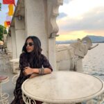 Malavika Mohanan Instagram – Back at work and missing this gorgeous evening in Udaipur from last week 🌅 Jagmandir Island Palace, Udaipur