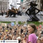 Malavika Mohanan Instagram - “Some people, some companies, some decision-makers in particular, have known exactly what priceless values they have been sacrificing to continue making unimaginable amounts of money” . . #Repost @darrenaronofsky with @get_repost ・・・ art manifests reality. art creates change. in 2017 artist Kristen Visbal creates the Fearless Girl statue to ward off the blind rage of the Charging Bull. In 2018 another fearless girl @gretathunberg starts her #schoolstrike4climate to ward off the charging environmental disaster. art inspires the future. ambition is the only thing that will save us. #climatestrike . (coincidentally, greta addressed 300k climate strikers today blocks from the bull...)