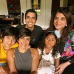 Mandira Bedi Instagram - Family time with Bhaiya, Dips, Karan and Anisha ❤️✨❣️🧿💥