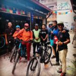 Manisha Koirala Instagram - Met some serious #adventuresports enthusiasts of #Nepal in interesting lane of #thamel area..#cycling #morningroutine #ktmcity